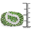 5.18 Carat Genuine Chrome Diopside .925 Sterling Silver Ring