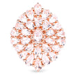 14K Rose Gold Plated 4.55 Carat Genuine Morganite .925 Sterling Silver Ring