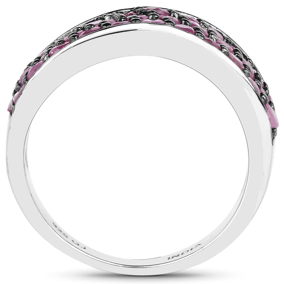 2.33 Carat Genuine Ruby .925 Sterling Silver Ring