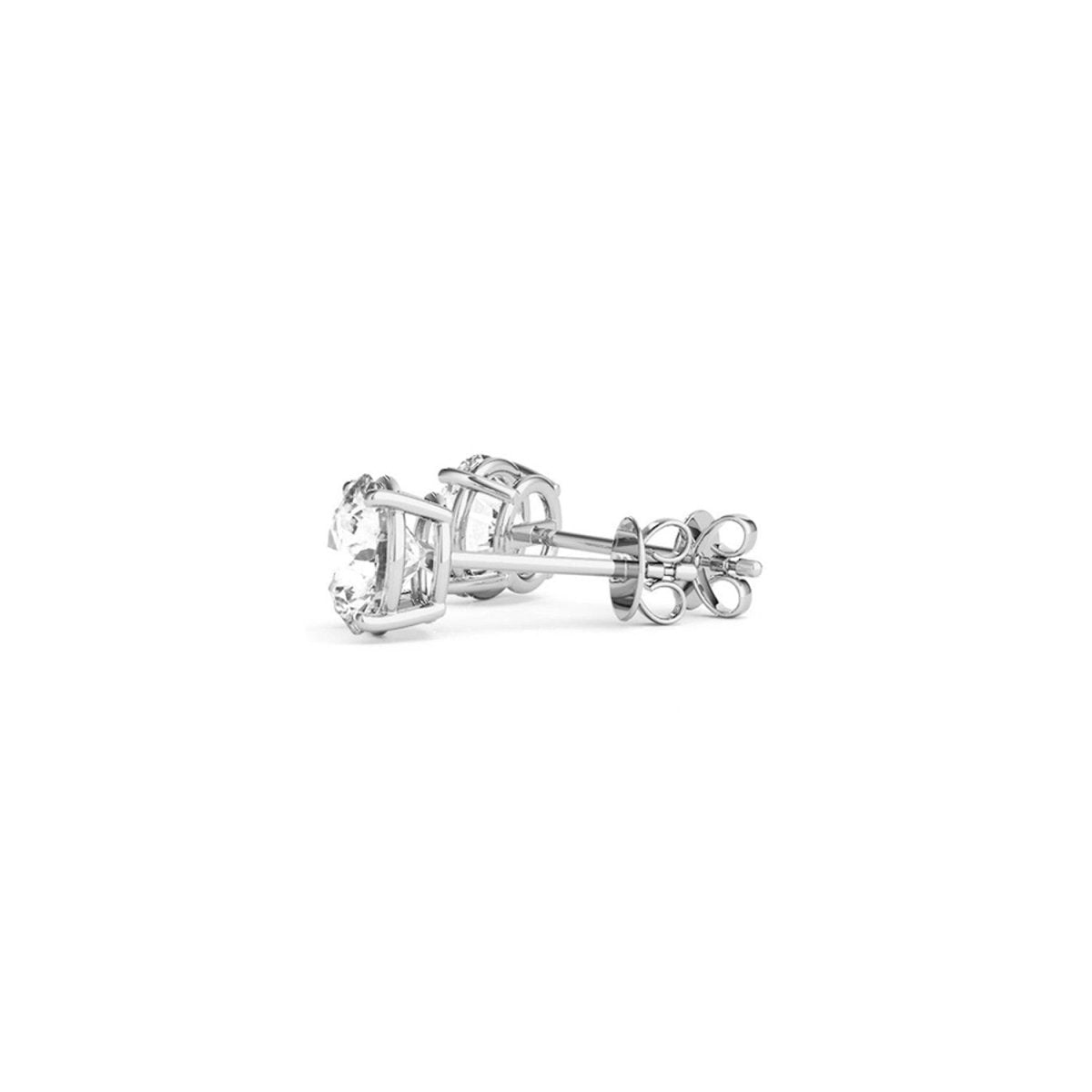 2 cttw Certified IGI Lab Grown Round Diamond Stud Earrings 14k White Gold (G/VS2) - Earrings - Custom Crafting Alliance, LLC