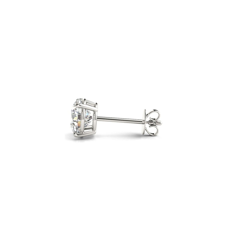 2 cttw Certified IGI Lab Grown Round Diamond Stud Earrings 14k White Gold (G/VS2) - Earrings - Custom Crafting Alliance, LLC