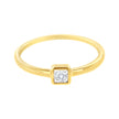 14K Yellow Gold Plated .925 Sterling Silver 1/20 cttw Miracle Set Diamond Promise Ring (J-K Color, I1-I2 Clarity) - Size 6