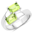 2.00 Carat Genuine Peridot .925 Sterling Silver Ring - Rings - Custom Crafting Alliance, LLC