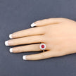 2.01 Carat Genuine Ruby and White Diamond 14K Yellow Gold Ring - Rings - Custom Crafting Alliance, LLC