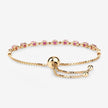 2.01 Carat Genuine Ruby and White Diamond .925 Sterling Silver Bracelet - Bracelets - Custom Crafting Alliance, LLC