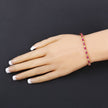 2.01 Carat Genuine Ruby and White Diamond .925 Sterling Silver Bracelet - Bracelets - Custom Crafting Alliance, LLC