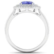 2.02 Carat Genuine Tanzanite and White Diamond 14K White Gold Ring - Rings - Custom Crafting Alliance, LLC