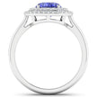 2.02 Carat Genuine Tanzanite and White Diamond 14K White Gold Ring - Rings - Custom Crafting Alliance, LLC