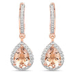 2.03 Carat Genuine Morganite and White Topaz .925 Sterling Silver Earrings - Earrings - Custom Crafting Alliance, LLC