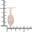 0.52 Carat Genuine Morganite and White Topaz .925 Sterling Silver Pendant