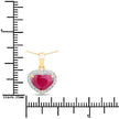2.08 Carat Genuine Ruby and White Diamond 14K Yellow Gold Pendant - Pendants - Custom Crafting Alliance, LLC