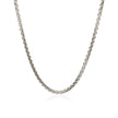 2.4mm 14k White Gold Round Box Chain