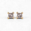 0.31 Carat Genuine Champagne Diamond 14K Yellow Gold Earrings (I1-I2)