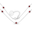 2.10 Carat Genuine Garnet .925 Sterling Silver Necklace - Necklaces - Custom Crafting Alliance, LLC