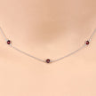 2.10 Carat Genuine Garnet .925 Sterling Silver Necklace - Necklaces - Custom Crafting Alliance, LLC