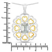 2.10 Carat Genuine Green Amethyst .925 Sterling Silver Pendant - Pendants - Custom Crafting Alliance, LLC