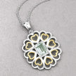 2.10 Carat Genuine Green Amethyst .925 Sterling Silver Pendant - Pendants - Custom Crafting Alliance, LLC