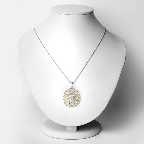2.10 Carat Genuine Green Amethyst .925 Sterling Silver Pendant - Pendants - Custom Crafting Alliance, LLC