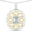 2.10 Carat Genuine Green Amethyst .925 Sterling Silver Pendant - Pendants - Custom Crafting Alliance, LLC