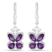 2.12 Carat Genuine Amethyst .925 Sterling Silver Earrings - Earrings - Custom Crafting Alliance, LLC