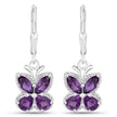 2.12 Carat Genuine Amethyst .925 Sterling Silver Earrings - Earrings - Custom Crafting Alliance, LLC