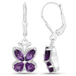 2.12 Carat Genuine Amethyst .925 Sterling Silver Earrings - Earrings - Custom Crafting Alliance, LLC