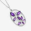 2.12 Carat Genuine Amethyst .925 Sterling Silver Pendant - Pendants - Custom Crafting Alliance, LLC