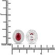 2.12 Carat Genuine Ruby and White Diamond 14K White Gold Earrings - Earrings - Custom Crafting Alliance, LLC