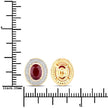 2.12 Carat Genuine Ruby and White Diamond 14K Yellow Gold Earrings - Earrings - Custom Crafting Alliance, LLC