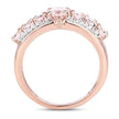 2.15 Carat Genuine Morganite and White Diamond .925 Sterling Silver Ring - Rings - Custom Crafting Alliance, LLC
