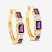 2.18 Carat Genuine Amethyst and White Topaz .925 Sterling Silver Earrings - Earrings - Custom Crafting Alliance, LLC