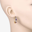 2.18 Carat Genuine Amethyst and White Topaz .925 Sterling Silver Earrings - Earrings - Custom Crafting Alliance, LLC