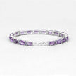 21.84 Carat Genuine Amethyst and Rhodolite Granet .925 Sterling Silver Bracelet - Bracelets - Custom Crafting Alliance, LLC