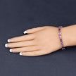 21.84 Carat Genuine Amethyst and Rhodolite Granet .925 Sterling Silver Bracelet - Bracelets - Custom Crafting Alliance, LLC