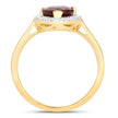 2.19 Carat Genuine Ruby and White Diamond 14K Yellow Gold Ring - Rings - Custom Crafting Alliance, LLC