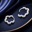 925 Sterling Silver Earrings with Pavé Setting CZ and Platinum Plating for Women