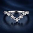 925 Sterling Silver White Gold Plated Moissanite Size 6 Ring for Women