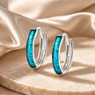 925 Sterling Silver Enamel Oxidized Silver Earrings