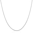 14k White Gold Thin Motif Round Omega Necklace