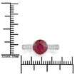 2.20 Carat Genuine Ruby and White Diamond 14K White Gold Ring - Rings - Custom Crafting Alliance, LLC