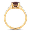 2.20 Carat Genuine Ruby and White Diamond 14K Yellow Gold Ring - Rings - Custom Crafting Alliance, LLC