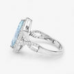 2.24 Carat Genuine Aquamarine and White Diamond 14K White Gold Ring - Rings - Custom Crafting Alliance, LLC