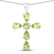 2.24 Carat Genuine Peridot .925 Sterling Silver Pendant - Pendants - Custom Crafting Alliance, LLC