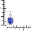 2.25 Carat Genuine Tanzanite and White Diamond 14K White Gold Pendant - Pendants - Custom Crafting Alliance, LLC