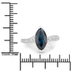 2.26 Carat Genuine Blue Sapphire and White Diamond 14K White Gold Ring - Rings - Custom Crafting Alliance, LLC