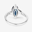 2.26 Carat Genuine Blue Sapphire and White Diamond 14K White Gold Ring - Rings - Custom Crafting Alliance, LLC