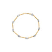 10k Two-Tone Gold 1/3 Cttw Diamond Pave Set Heart S-Link 7.25