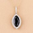 2.27 Carat Genuine Blue Sapphire and White Diamond 10K Yellow Gold Pendant - Pendants - Custom Crafting Alliance, LLC