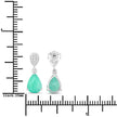 2.28 Carat Genuine Zambian Emerald and White Diamond 10K White Gold Earrings - Earrings - Custom Crafting Alliance, LLC