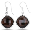 22.80 Carat Genuine Smoky Quartz .925 Sterling Silver Earrings - Earrings - Custom Crafting Alliance, LLC